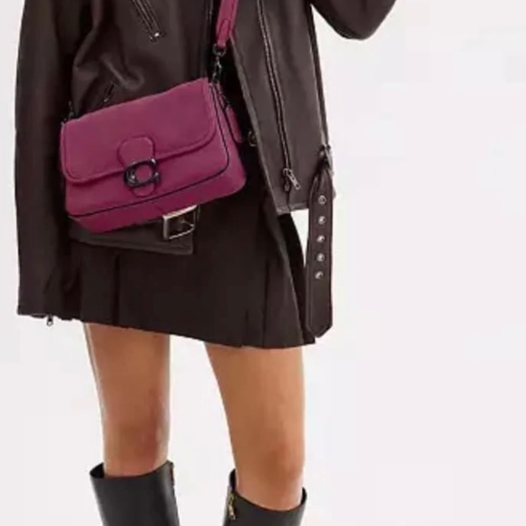 Coach Soft Tabby Shoulder, Crossbody Deep Plum So Beautiful! - Picture 12 of 12